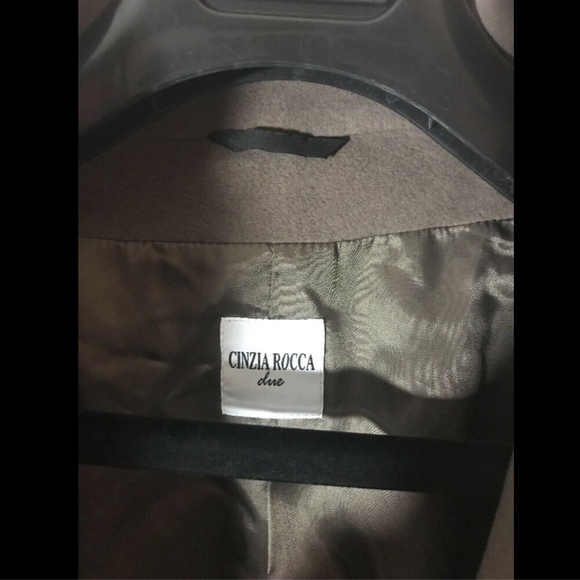 NWT‎ $985 Cinzia Rocca DUE Wool Blend Stand Collar A-Line Coat Mocha [SZ 22W ] - Picture 7 of 8